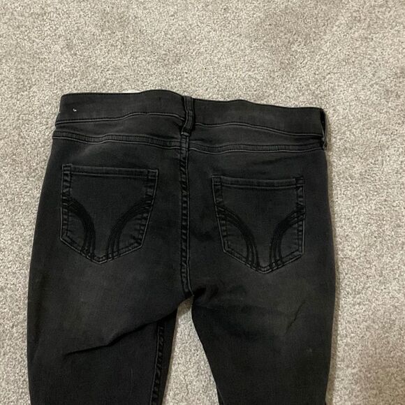 Hollister black super skinny jeans, low rise three button size 1/w 25 - Picture 5 of 8